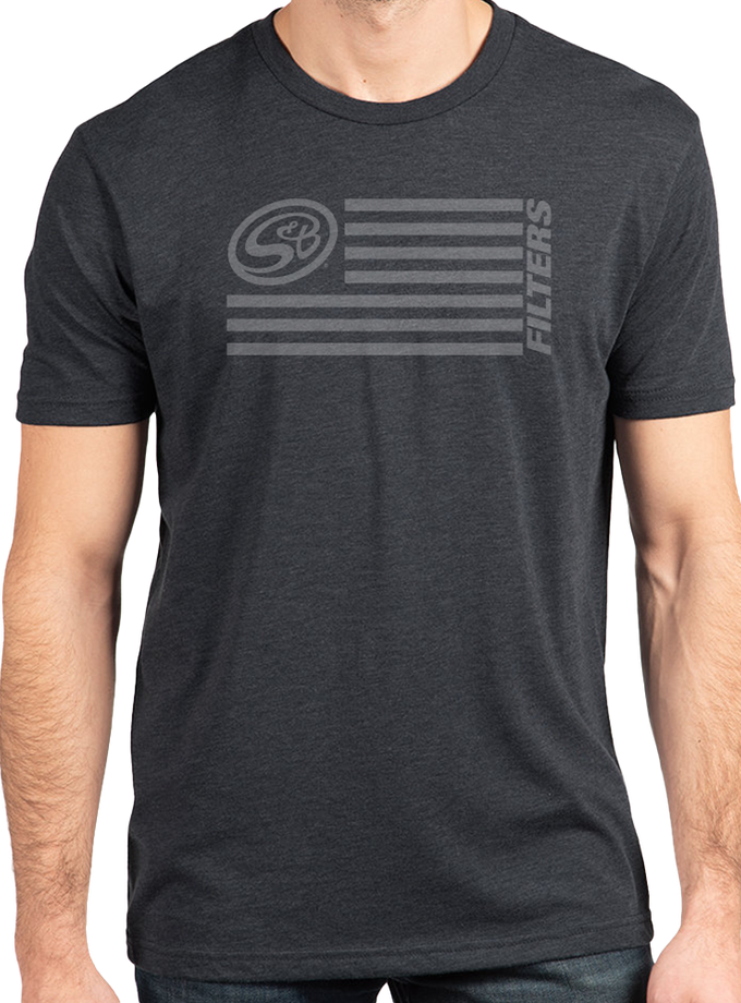 S&B Filters S&B Flag Logo Tri-Blend Shirt - Grey New Arrival